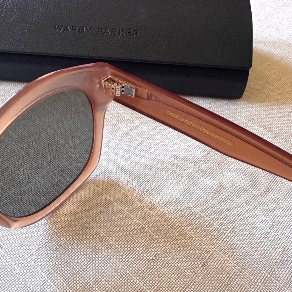 Warby Parker Gael XW Cat Eye Sunglasses Rose Mauve Translucent Acetate‎ Frames - Picture 3 of 4